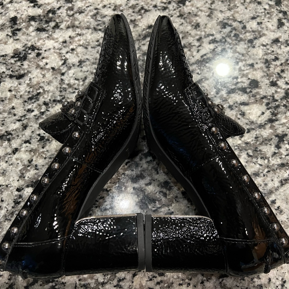 Donald J. Pliner Black Studded Loafers - Picture 4 of 7